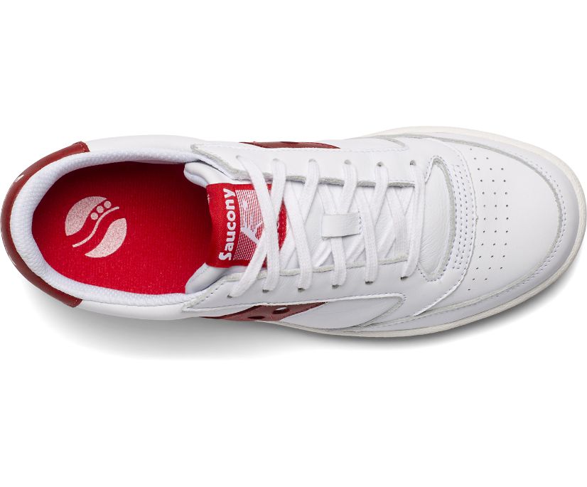 Saucony Jazz Court Women's Originals White / Red | Canada 051NWYB